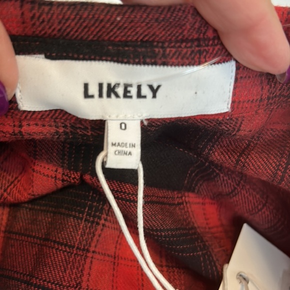 Likely Scottie Dress Red Black Plaid Flannel - Picture 12 of 13